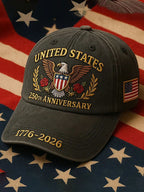 CUnisex  Retro American Anniversary Printed Hat