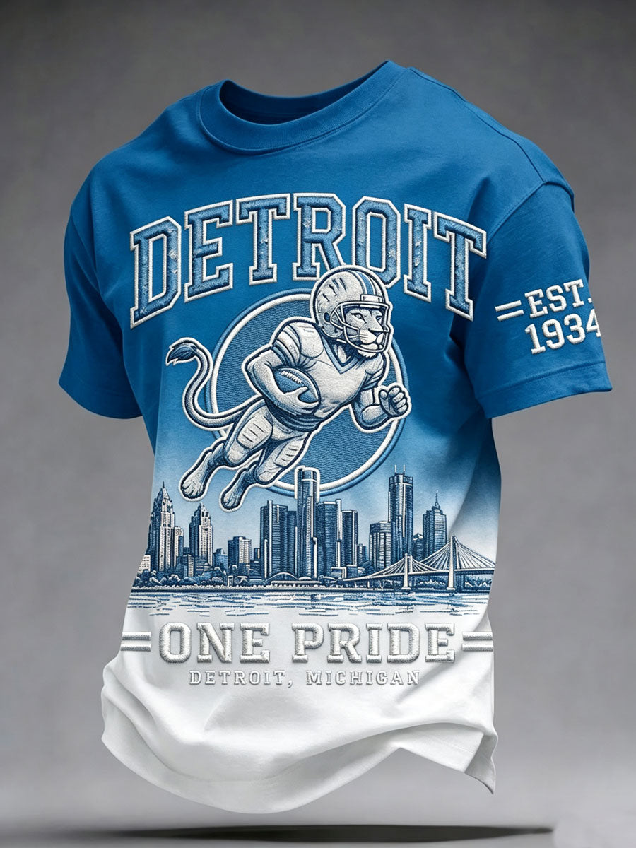 Men's Football Fan Printed Casual T-Shirt