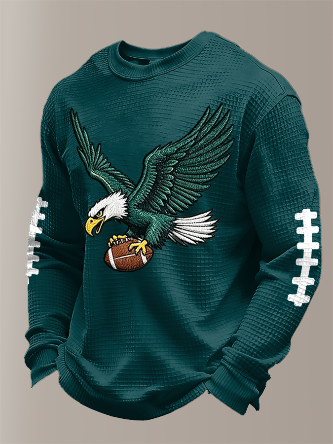 Men's Football print waffle T-shirt
