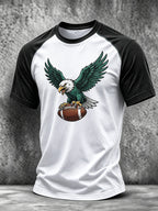 Men'S Eagles Fans Football Print Short Sleeve T-Shirt