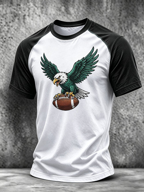 Men'S Eagles Fans Football Print Short Sleeve T-Shirt