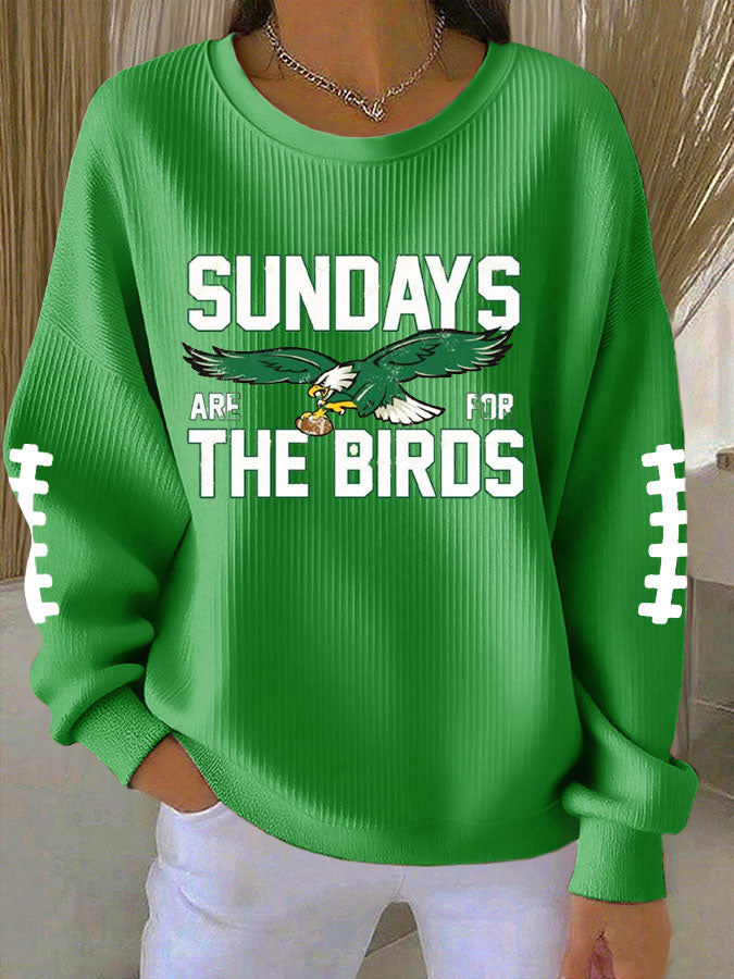 Women's Football Print Casual Sweatshirt