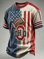 Men's Football Print Casual T-Shirt