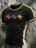 Men's Football printed short sleeved T-shirt