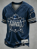 Men'S Rugby Enthusiast V-Neck Short Sleeved T-Shirt