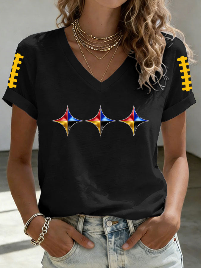 Women'S Football Print Short-Sleeve T-Shirt