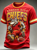 Men'S Football Fan Printed T-Shirt