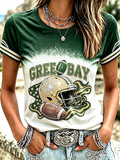 Women'S Fan Printed Round Neck T-Shirt