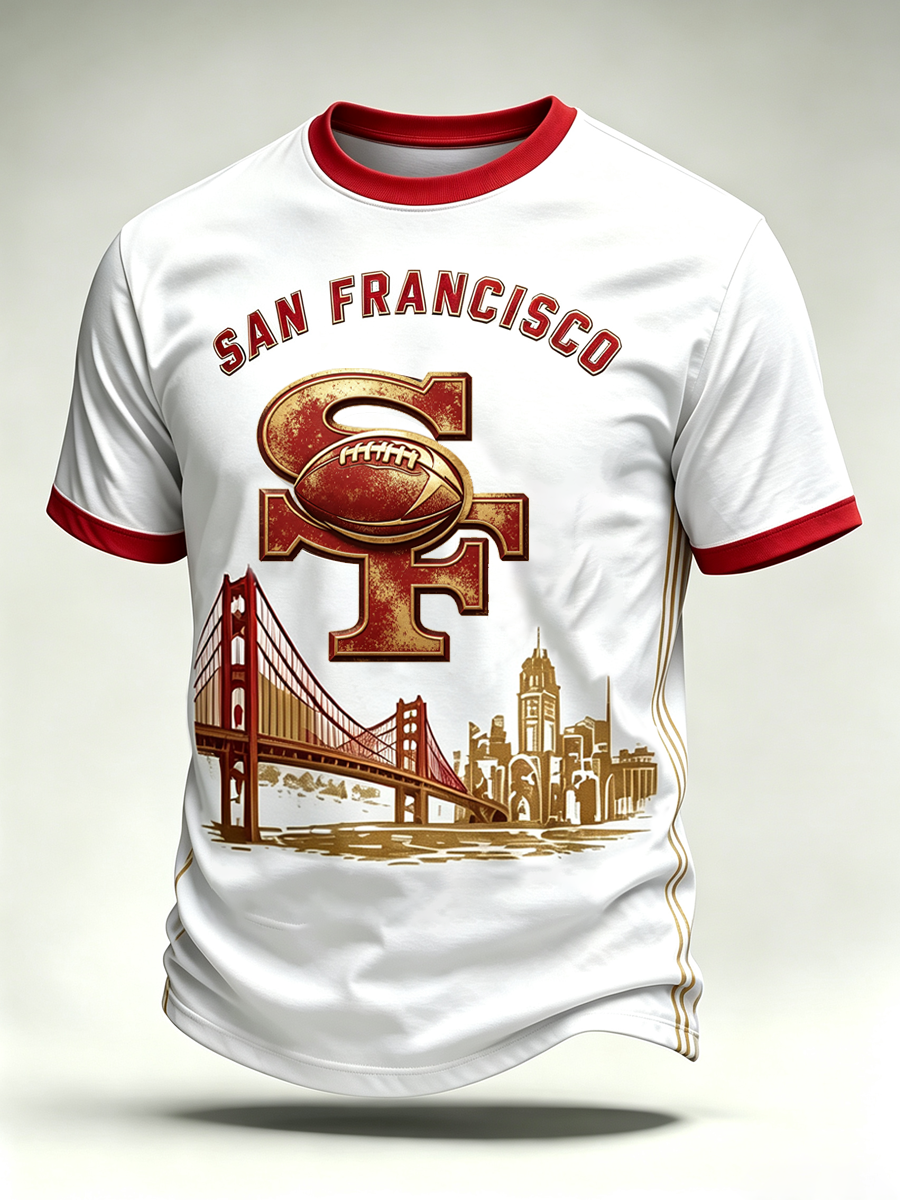 Men's Football Gameday Gift For Football Fans Casual Tee