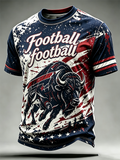 Men'S Football Printed Short Sleeved T-Shirt