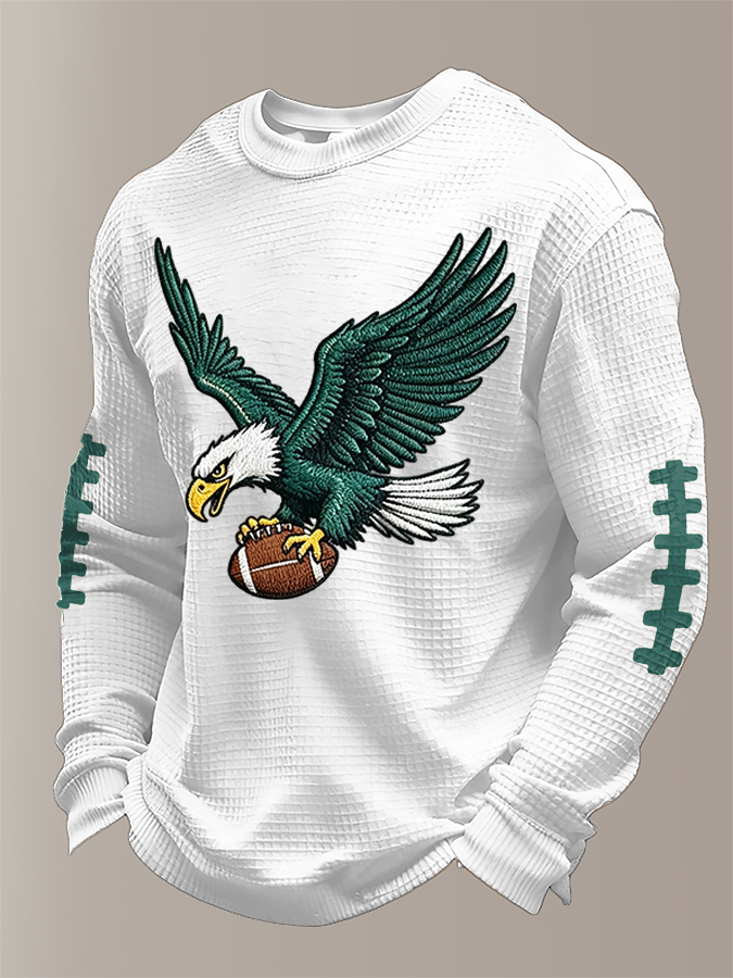Men's Football print waffle T-shirt