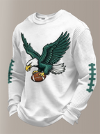 Men's Football print waffle T-shirt