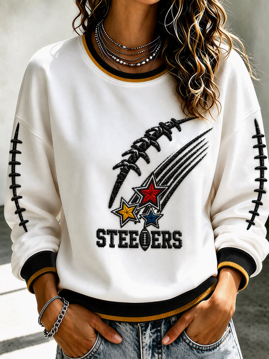 Women'S Football Print Sweatshirt