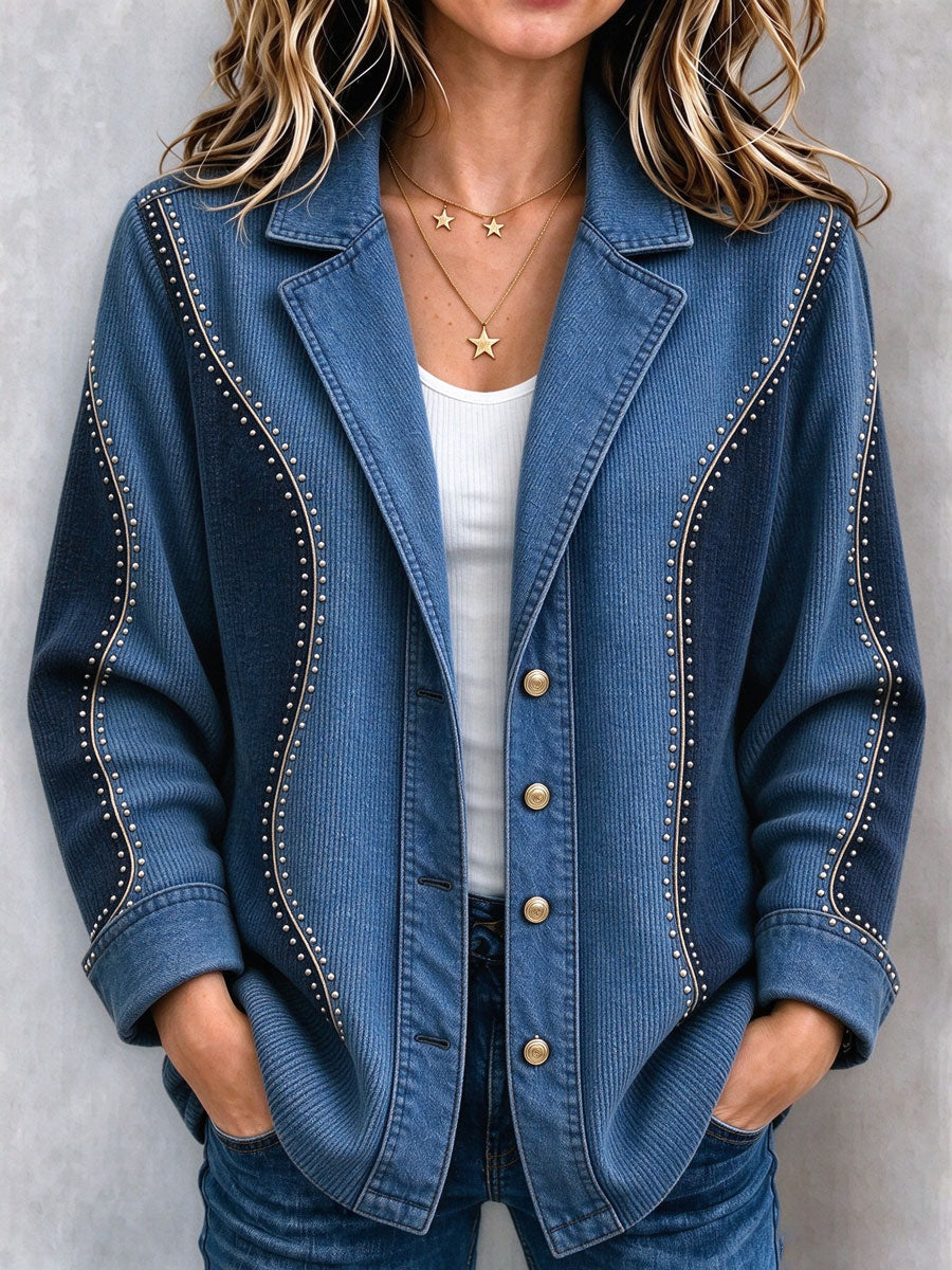 Ladies' Western Style Contrasting Coat