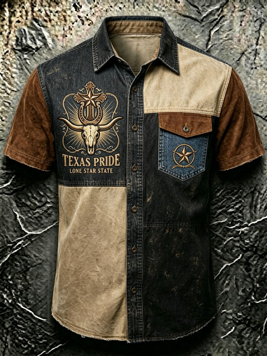 Men'S Western-Style Faith Short-Sleeved Shirt