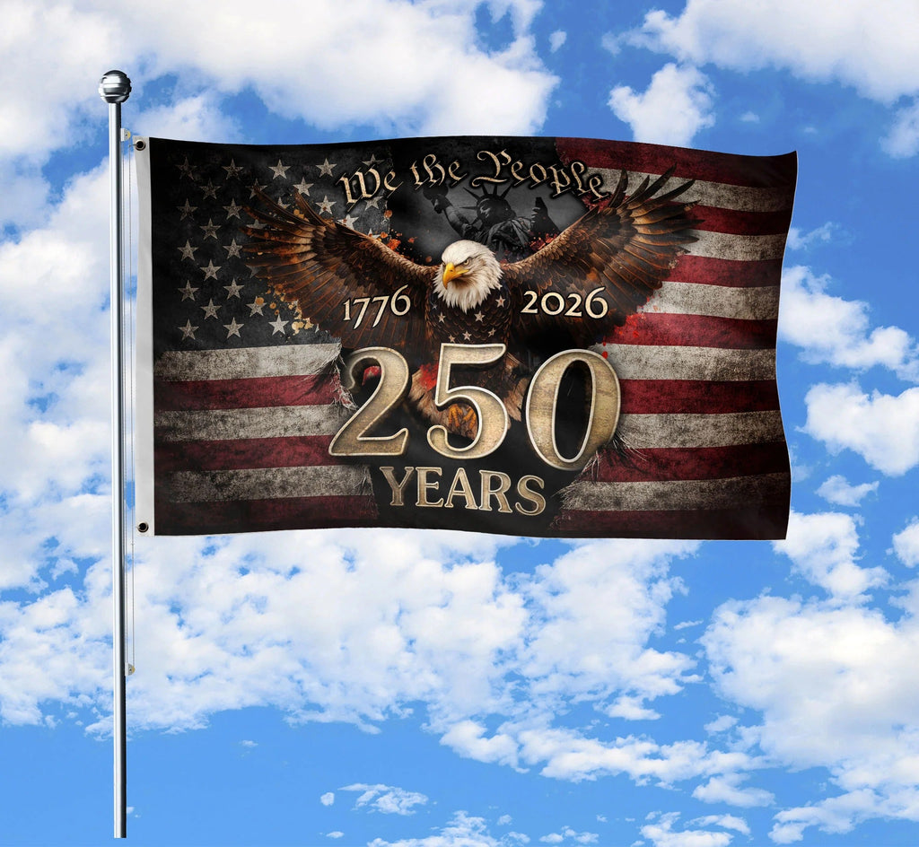 We The People 250 Years Flag 1776���������������������������2026 ��������������������������� Eagle Patriotic American D������������������co