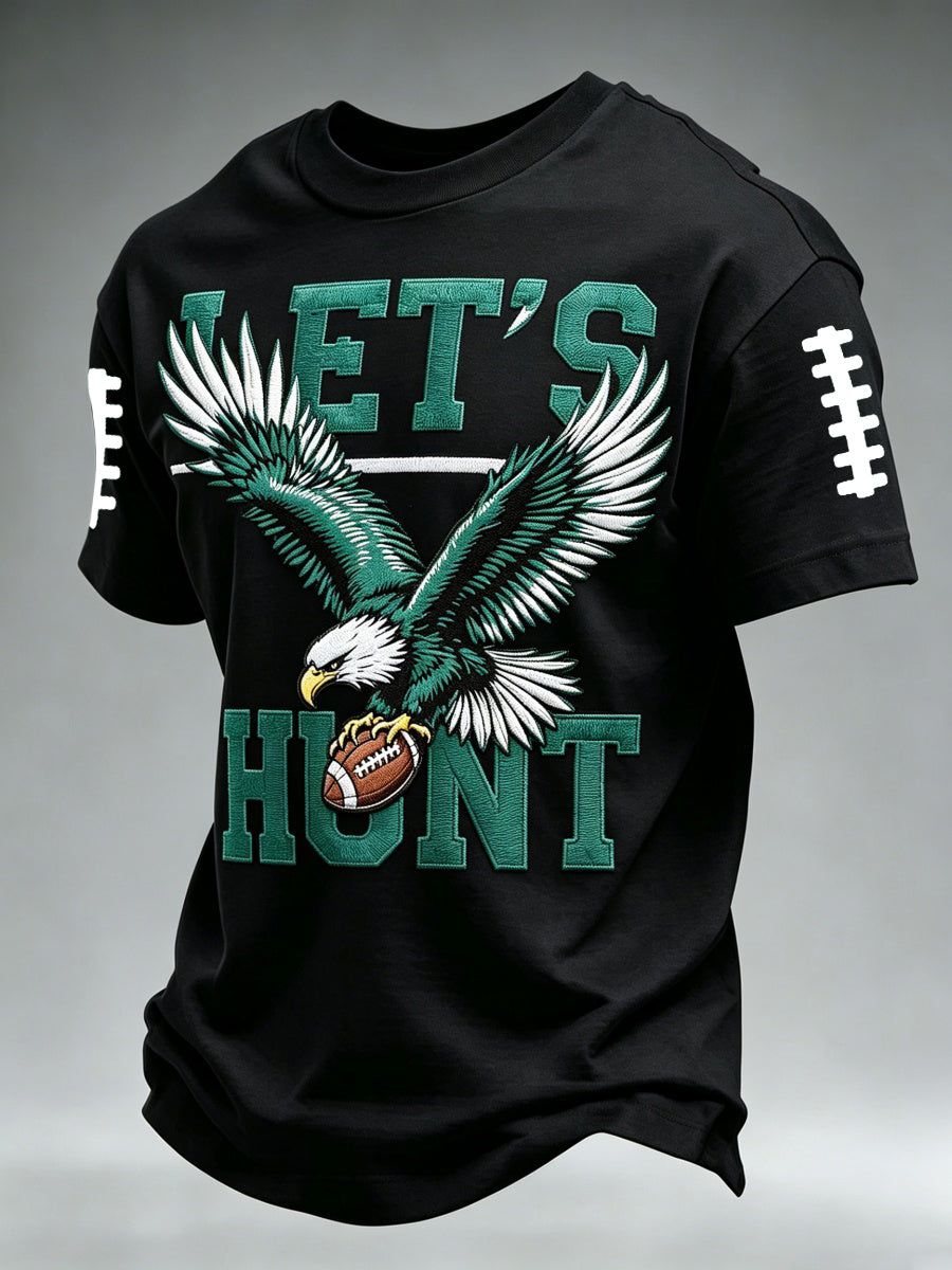 Men's Football Game Print Casual Tee