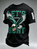 Men's Football Game Print Casual Tee