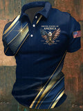 Men'S Retro American Patriots Independence Day 250Th Anniversary Polo Neck Short Sleeve