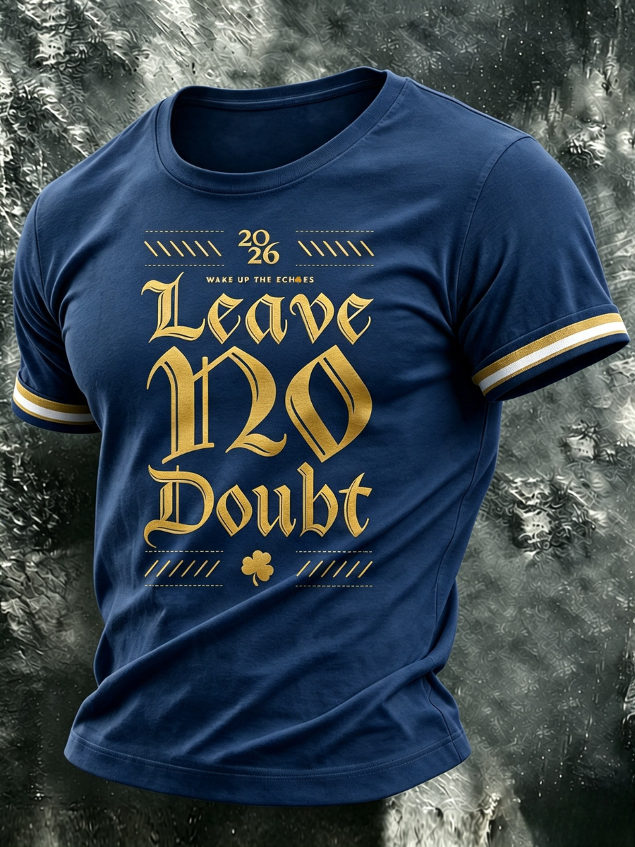 Men'S Rugby Printed Round Neck T-Shirt