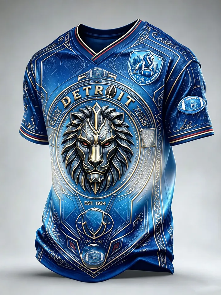 Men'S Football Fan Printed T-Shirt