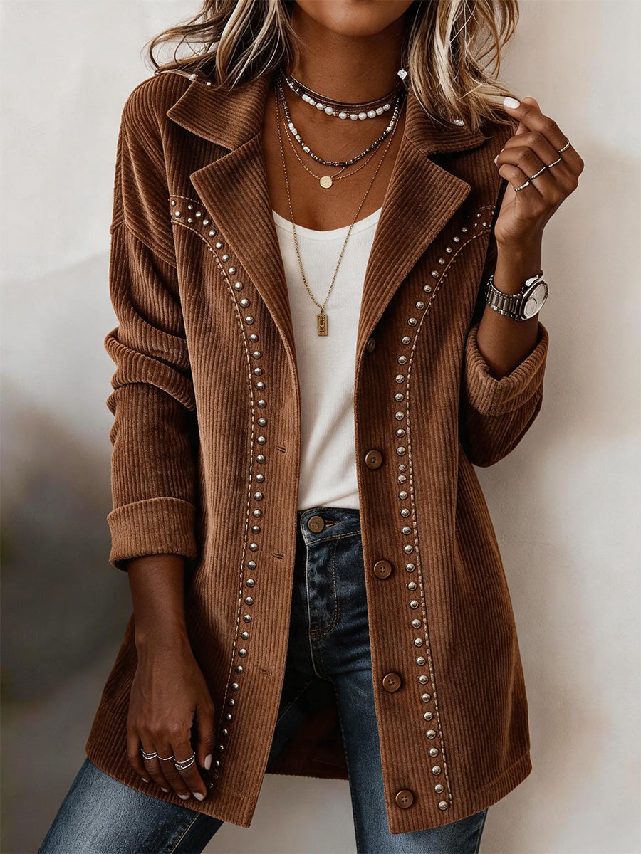 Women'S Western Horse Casual Striped Suit Jacket