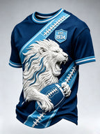 Men's Football Fan Printed Casual T-Shirt