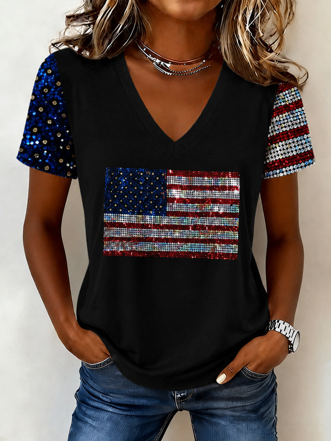 Women's Independence Day 250th Anniversary Printed T-shirt