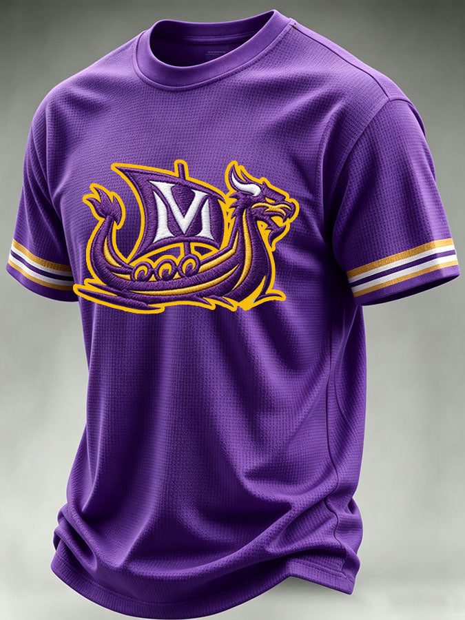 Men'S Football Print Waffle T-Shirt