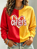 Women's Football Printed Casual Sweatshirt