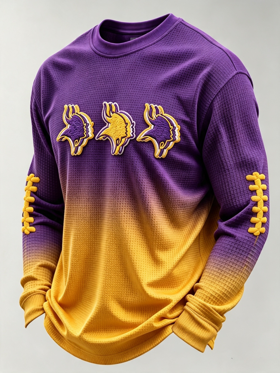 Men's Football  Printed Waffle T-Shirt