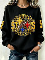 Women'S Football Printed Round Neck Sports Shirt