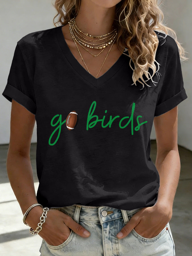 Women's Football Printed Casual Sweatshirt
