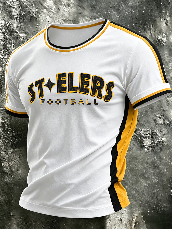 Men's Football Printed Short Sleeved T-Shirt