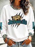 Women'S Retro Football Round Neck Sports Shirt