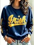 Women'S Retro Rugby Round Neck Sports Shirt