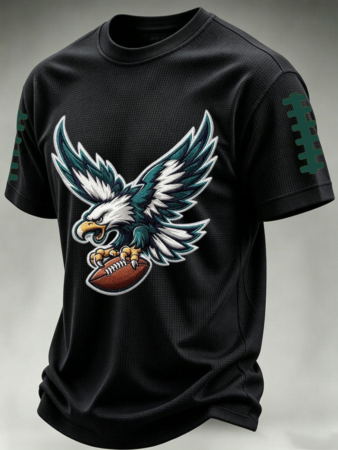 Men'S Football Print Waffle T-Shirt