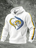 Men'S LA Rams Football Game Printed Casual Hoodie
