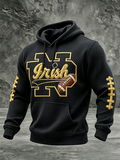 Men'S Rugby Printed Casual Hoodie