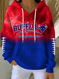 Women's Football Game Day Print Casual Hoodies