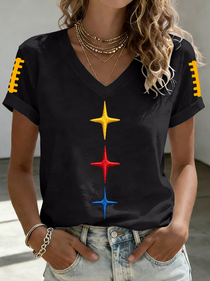 Women's Football Printed Casual Sweatshirt