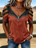 Women's Western Print Casual Top