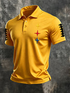 Men'S Football Printed Polo Shirt