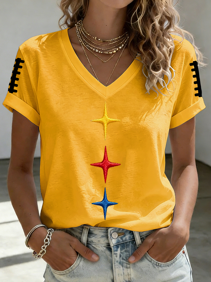 Women's Football Printed Casual Sweatshirt