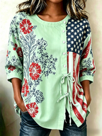 Women's 250th Anniversary Button and Lace Top
