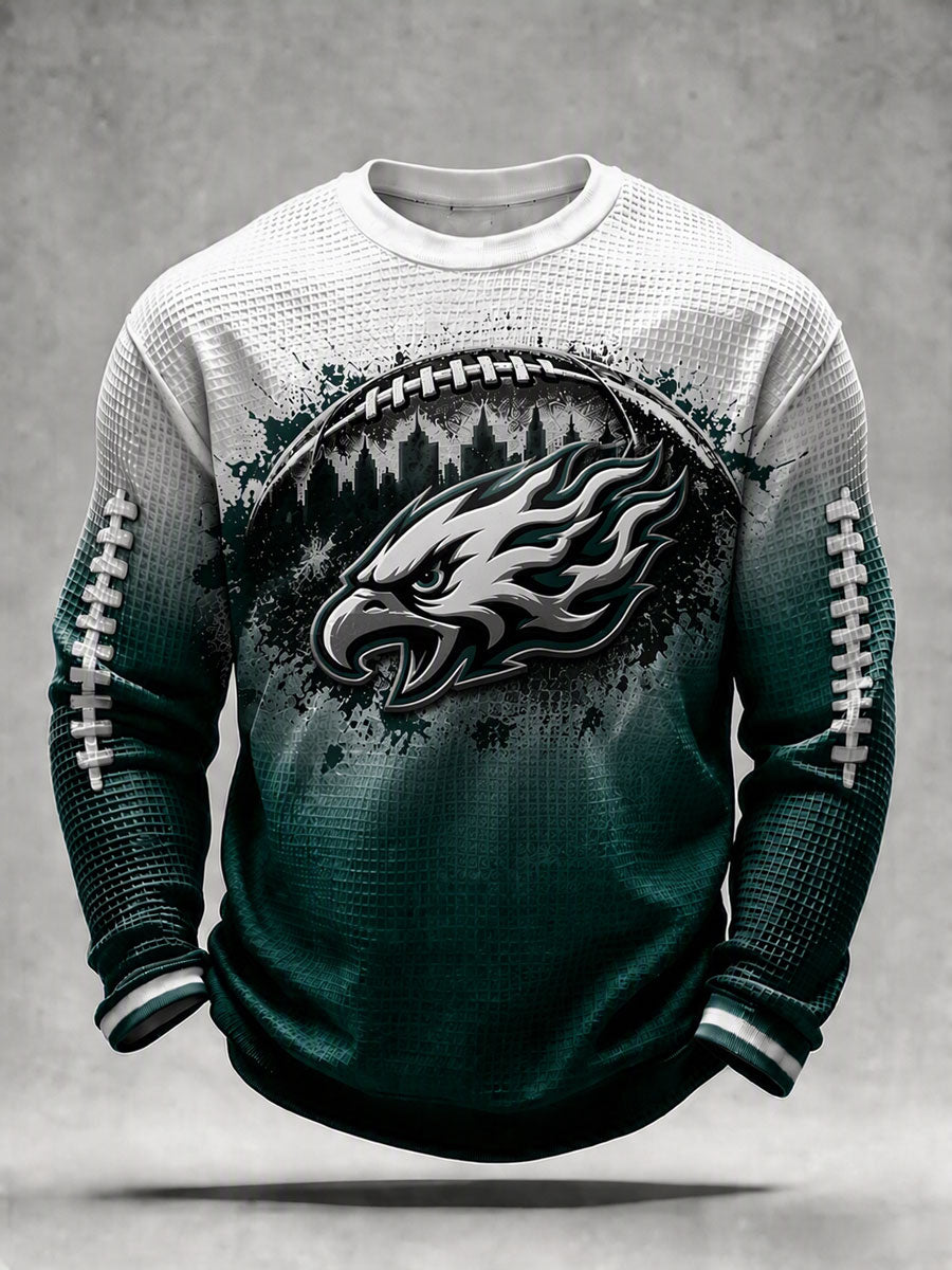 Men's Football print waffle T-shirt