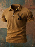 Men'S Western Cross Casual Printed Cross Art Collar T-Shirt