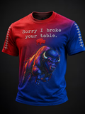 Men's Football Game Print T Shirt