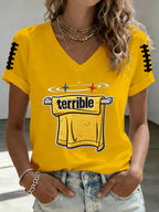Women'S Football Print Short-Sleeve T-Shirt