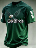 Men's Eagles and Go Birds Football Print Waffle T-shirt